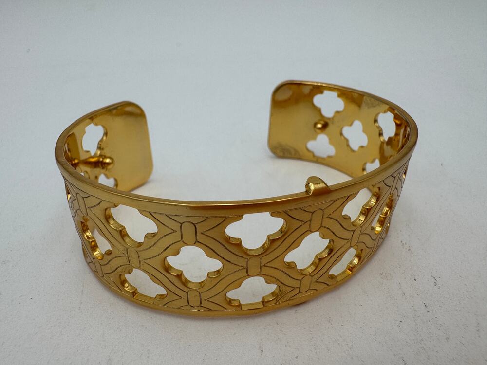 Christo London Narrow Cuff Bracelet by Brighton Retired Gold Tone